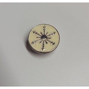 Kameleon Jewelpops Sterling 925 White Enamel Glitter‎ Snowflake